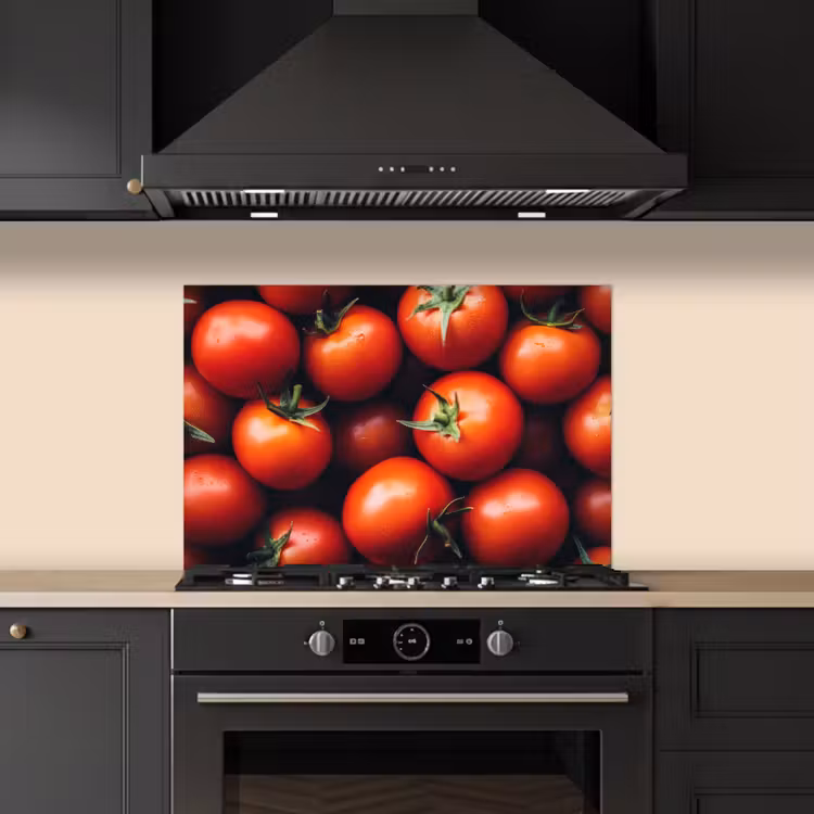 Groente - Rood - Tomaten keuken achterwand spatscherm klein -sfeer1