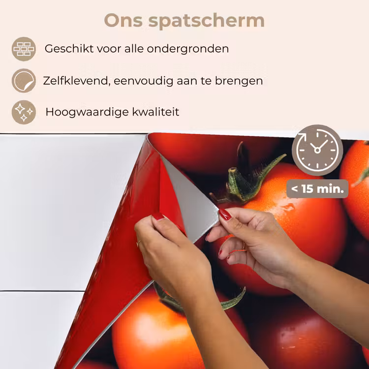 Groente - Rood - Tomaten keuken achterwand spatscherm klein -spatscherm_NL