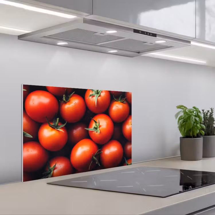 Groente - Rood - Tomaten keuken achterwand spatscherm klein -3d_schuin