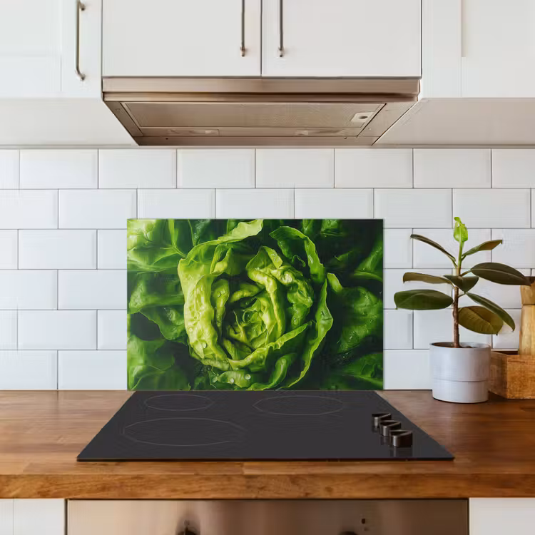Groente - Sla - Groen keuken achterwand spatscherm klein -sfeer2