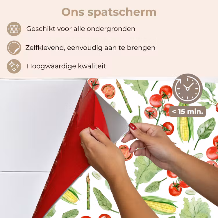 Groente - Tomaat - Maïs - Sla keuken achterwand spatscherm klein 900 -spatscherm_NL