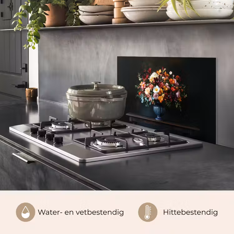 Groot - Bloemen - Vaas - Boeket keuken achterwand spatscherm klein -usp_NL