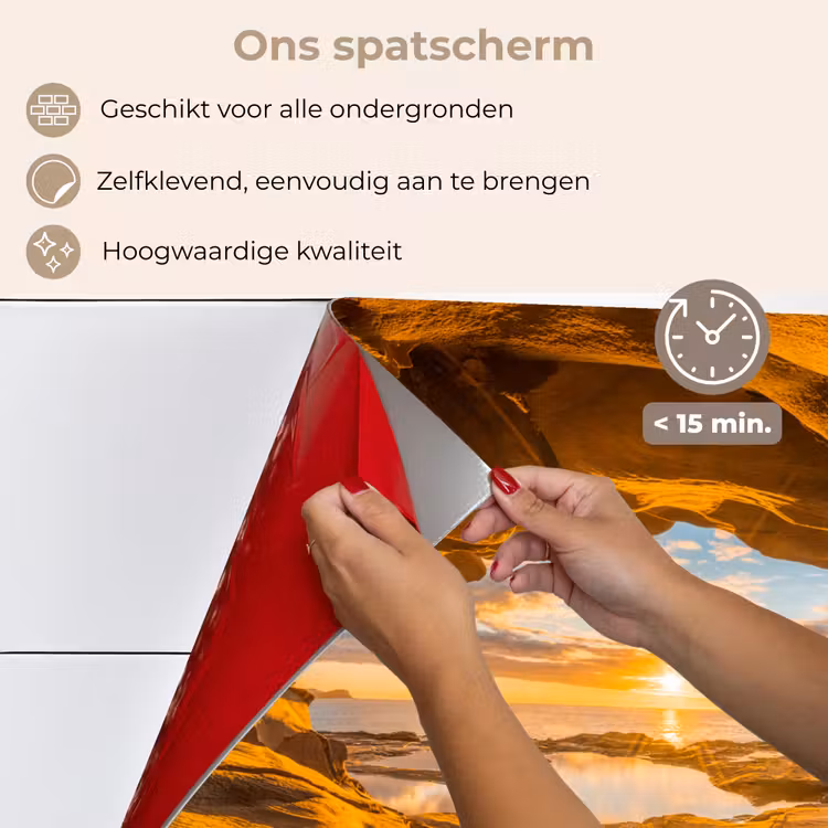 Grot - Zee - Horizon - Zonsondergang keuken achterwand spatscherm klein -spatscherm_NL