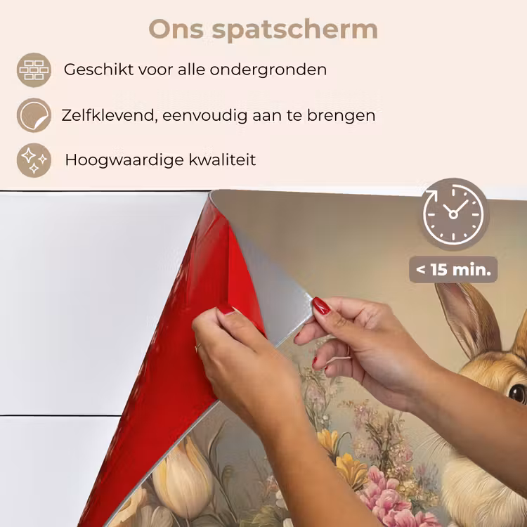 Haas - Stilleven - Bloemen keuken achterwand spatscherm klein -spatscherm_NL