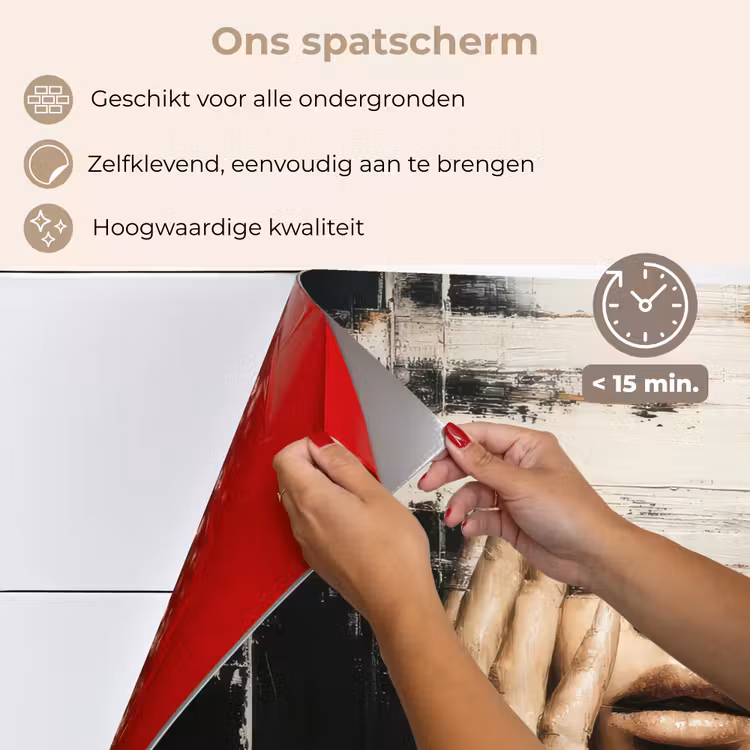 Hand - Gezicht - Strepen - Abstract keuken achterwand spatscherm klein -spatscherm_NL
