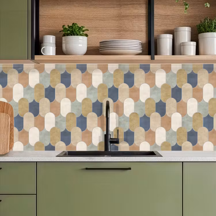 Harmonie - Patroon - Kleurrijk keuken achterwand 2 middel 871 -sfeer3