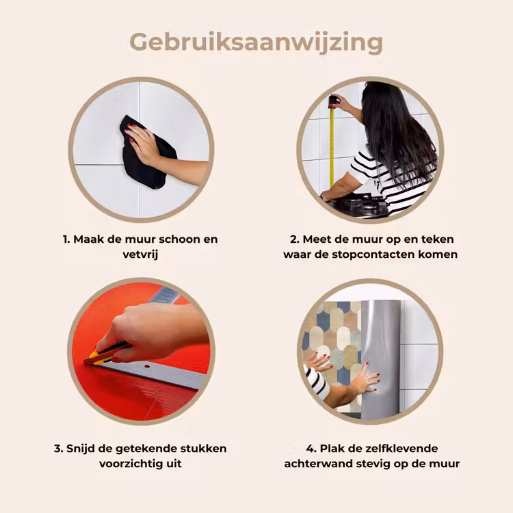 Harmonie - Patroon - Kleurrijk keuken achterwand 2 middel 871 -gebruiksaanwijzing_NL