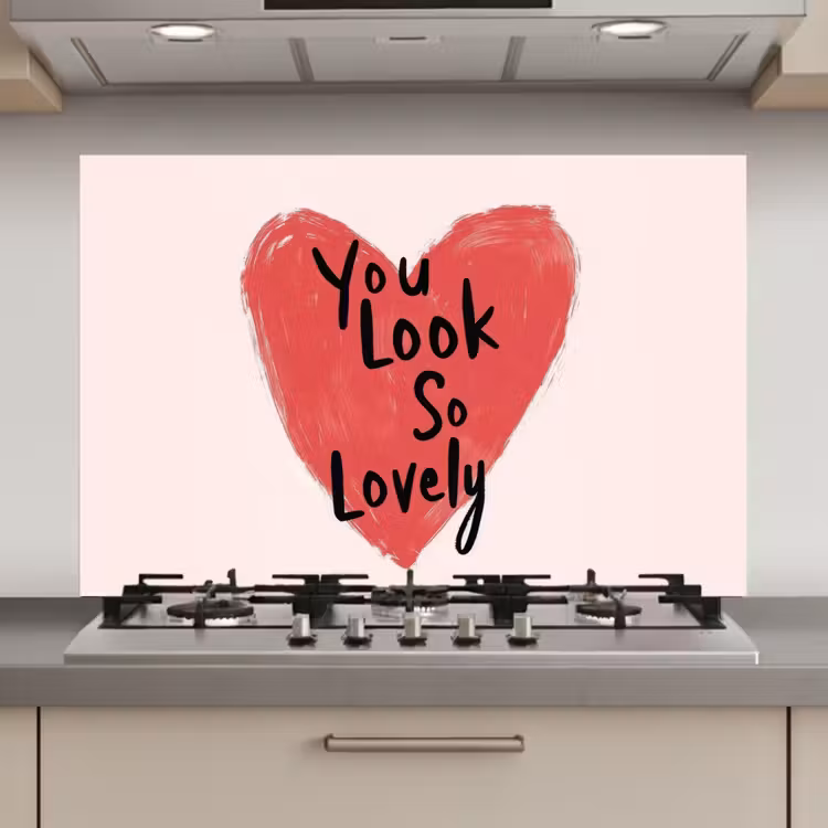 Keuken achterwand - Hart - Rood - Valentijn
