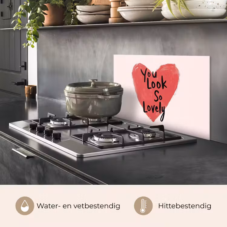 Hart - Rood - Valentijn keuken achterwand spatscherm klein -usp_NL