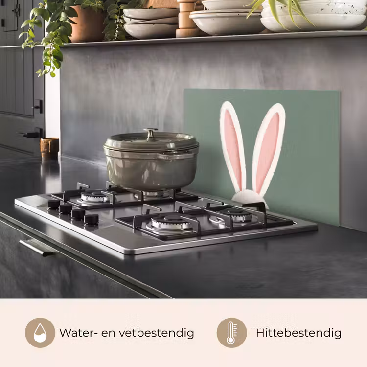 Hazen - Oren - Roze keuken achterwand spatscherm klein -usp_NL