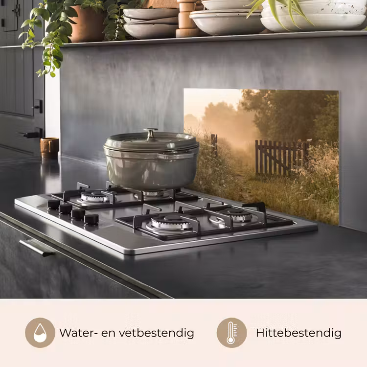 Hek - Natuur - Mist - Veld keuken achterwand spatscherm klein -usp_NL