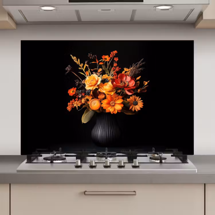 Herfst - Boeket - Oranje keuken achterwand spatscherm klein -3d_website