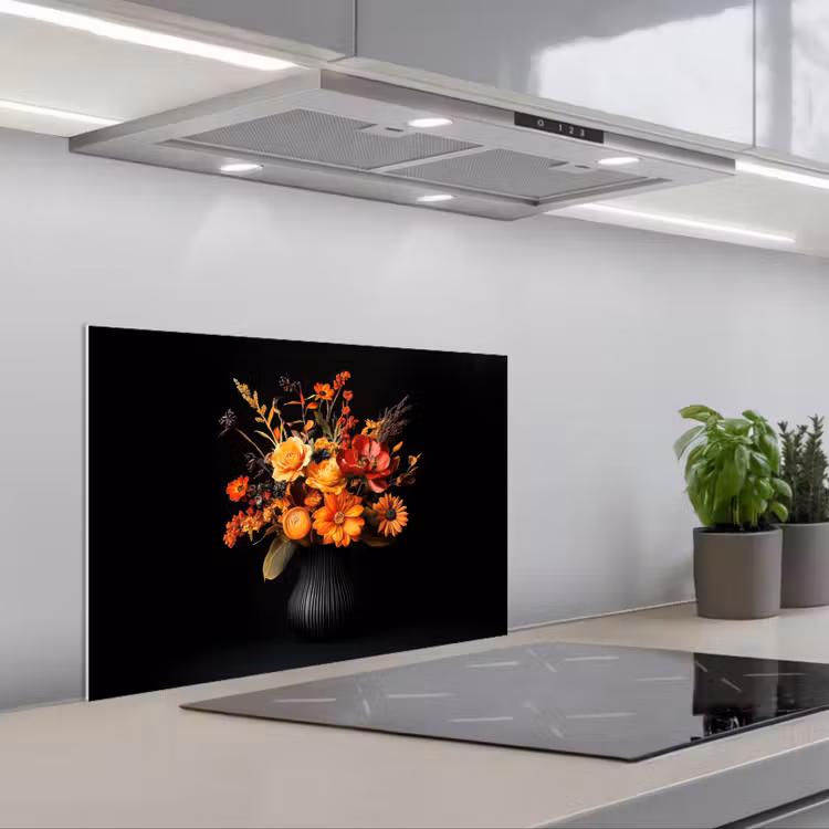 Herfst - Boeket - Oranje keuken achterwand spatscherm klein -3d_schuin