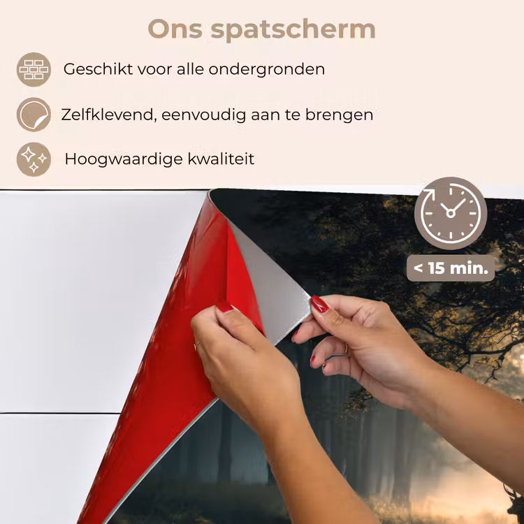 Hert - Bosbeek - Mystiek keuken achterwand spatscherm klein -spatscherm_NL