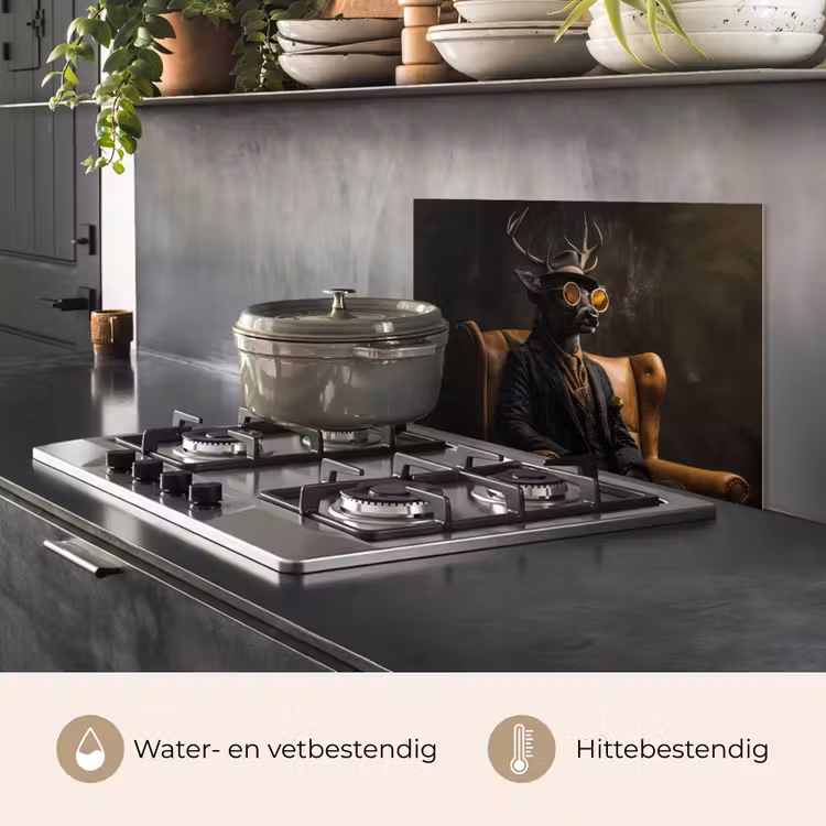 Hert - Zonnebril - Zwart - Pak keuken achterwand spatscherm klein -usp_NL