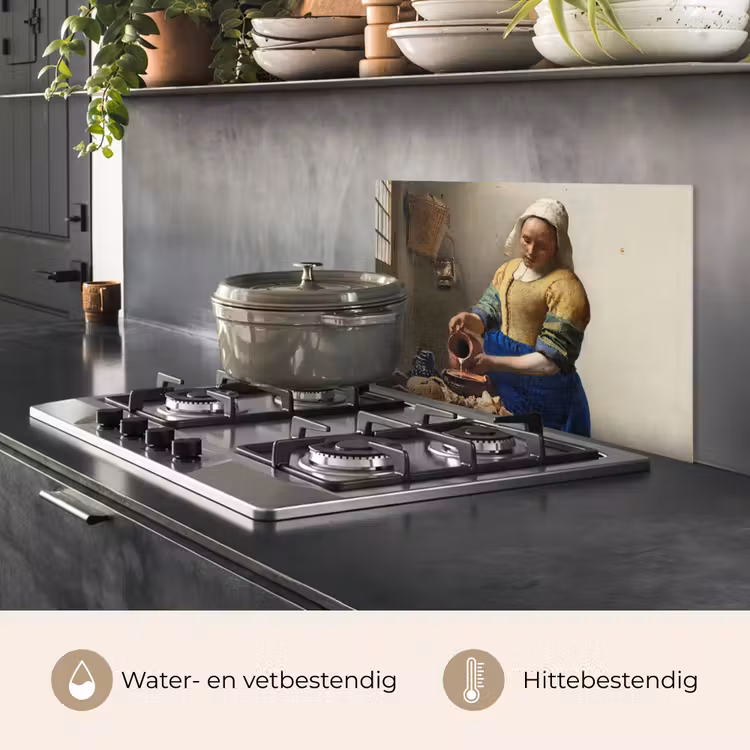 Het melkmeisje - Schilderij van Johannes Vermeer keuken achterwand spatscherm klein -usp_NL