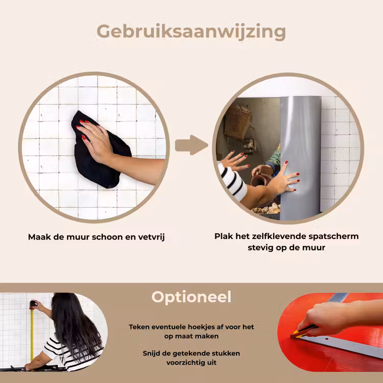 Het melkmeisje - Schilderij van Johannes Vermeer keuken achterwand spatscherm klein -gebruiksaanwijzing_NL