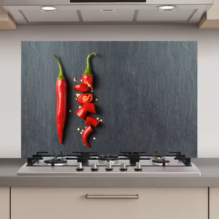 Het Spectrum van Pittigheid keuken achterwand spatscherm klein -3d_website