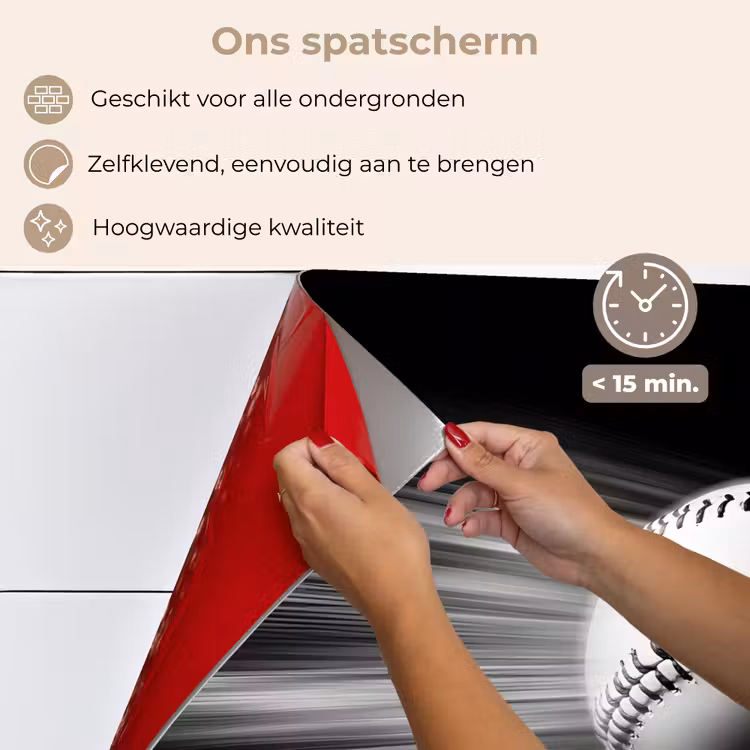 Honkbal - Wit - Vliegt keuken achterwand spatscherm klein -spatscherm_NL