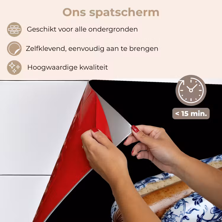 Hotdog - Porselein - Delfts blauw - Eten keuken achterwand spatscherm klein -spatscherm_NL