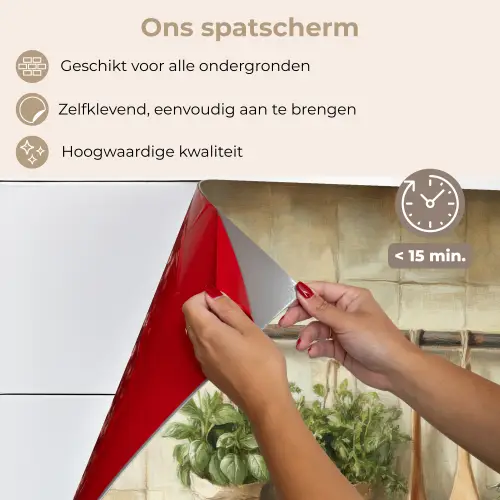 Hout - Keukengerei - Stilleven - Tegels keuken achterwand spatscherm klein -spatscherm_NL