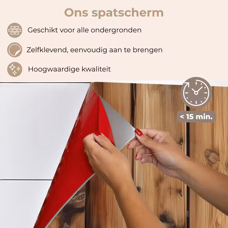 Hout - Planken - Bruin keuken achterwand spatscherm klein -spatscherm_NL