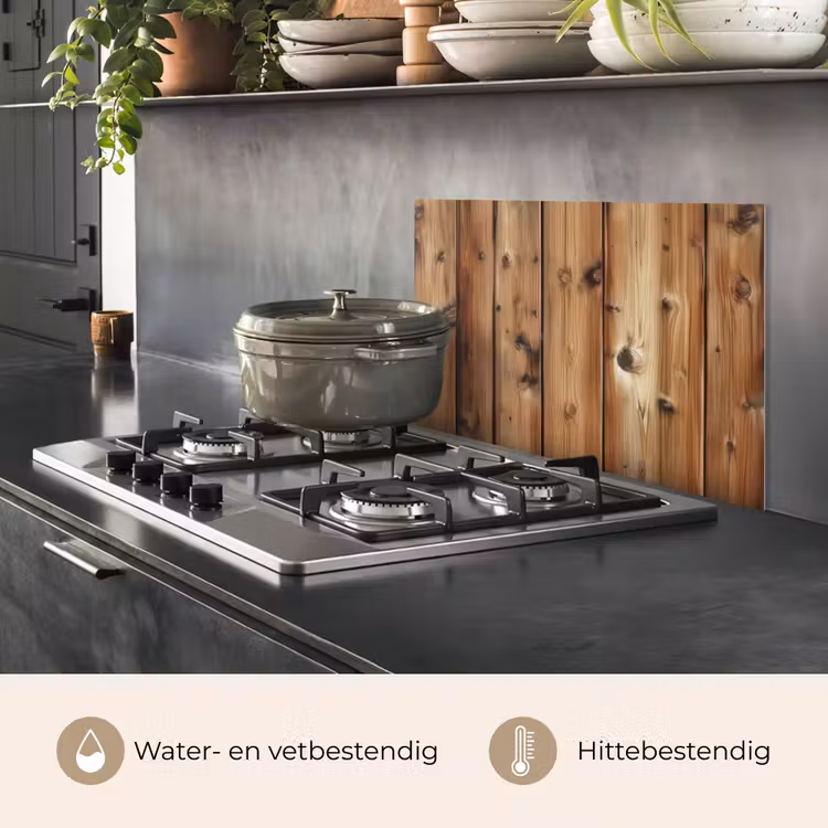 Hout - Planken - Bruin keuken achterwand spatscherm klein -usp_NL