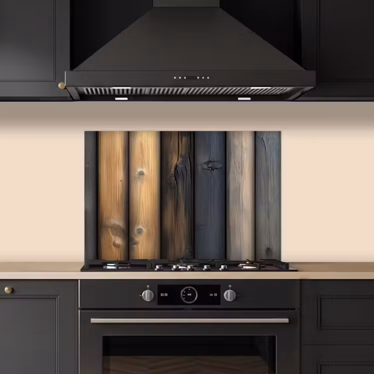 Hout - Planken - Gemengd keuken achterwand spatscherm klein -sfeer1
