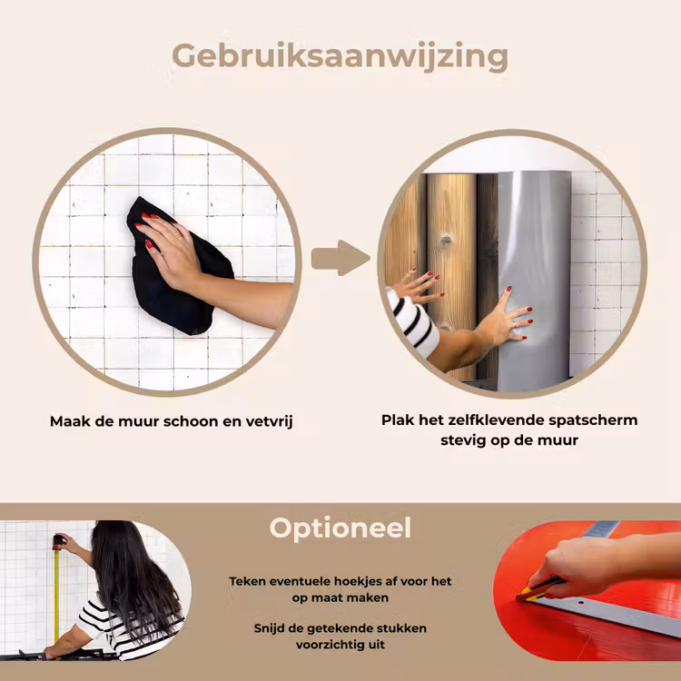 Hout - Planken - Gemengd keuken achterwand spatscherm klein -gebruiksaanwijzing_NL