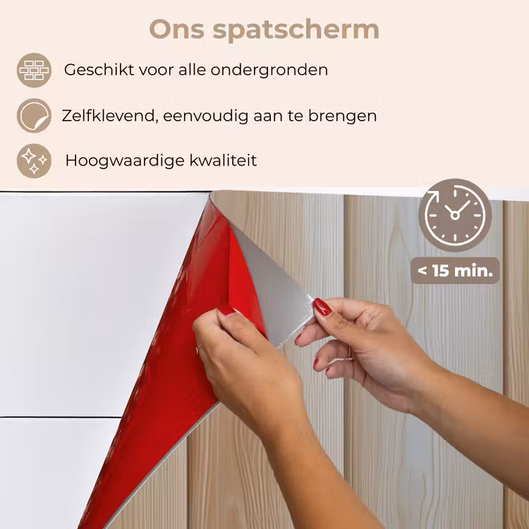 Hout - Planken - Licht keuken achterwand spatscherm klein -spatscherm_NL