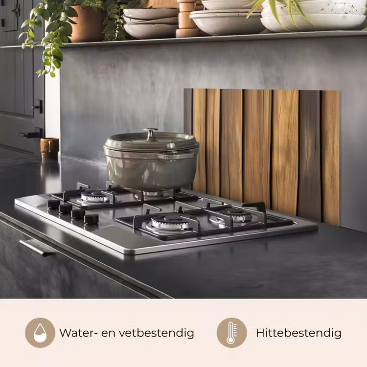 Hout - Planken - Natuurtinten keuken achterwand spatscherm klein -usp_NL