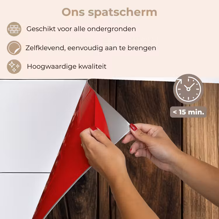 Hout - Rustiek - Donkere Planken keuken achterwand spatscherm klein -spatscherm_NL