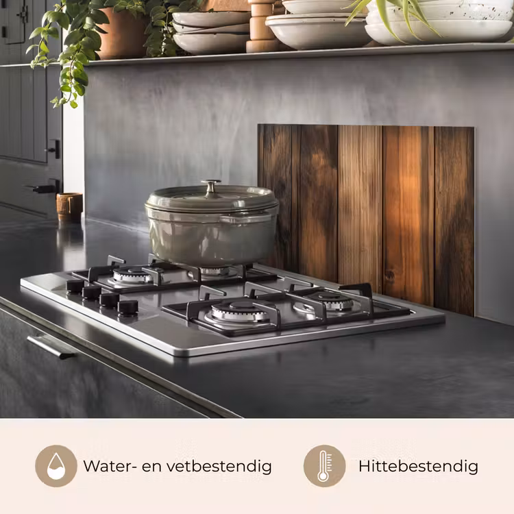 Hout - Rustiek - Donkere Planken keuken achterwand spatscherm klein -usp_NL