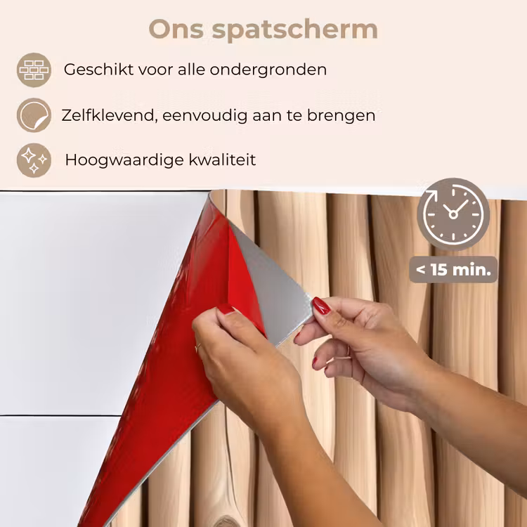 Hout - Stam - Lichtbruin keuken achterwand spatscherm klein -spatscherm_NL