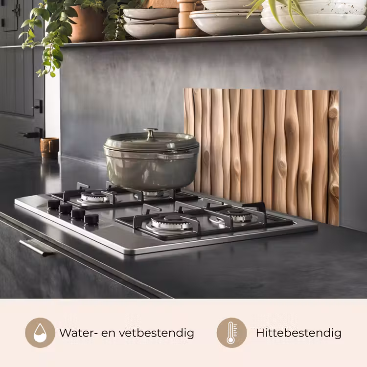 Hout - Stam - Lichtbruin keuken achterwand spatscherm klein -usp_NL