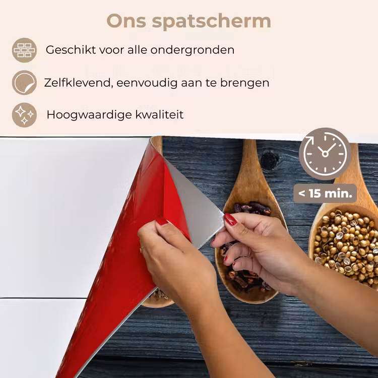Houten Lepels Harmonie keuken achterwand spatscherm klein -spatscherm_NL