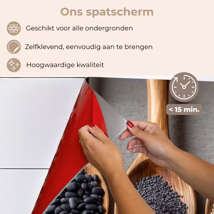 Houten - Lepels - Rijst - Zaden keuken achterwand spatscherm klein -spatscherm_NL