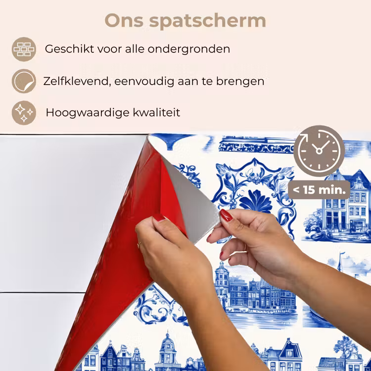 Huizen - Schepen - Blauw keuken achterwand spatscherm klein 900 -spatscherm_NL