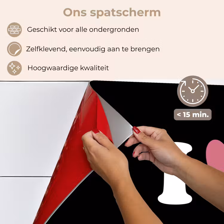 I love cooking - Koken - Hartje - Kookliefhebber - Kok - Spreuken keuken achterwand spatscherm klein -spatscherm_NL