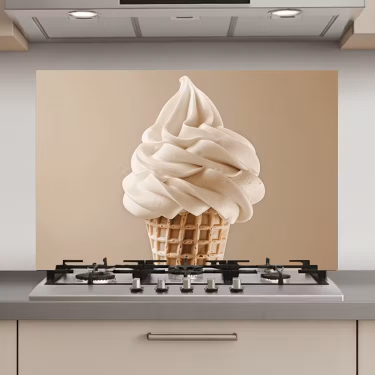 IJs - Softijs - Romig - Hoorntje - Beige keuken achterwand spatscherm klein -3d_website
