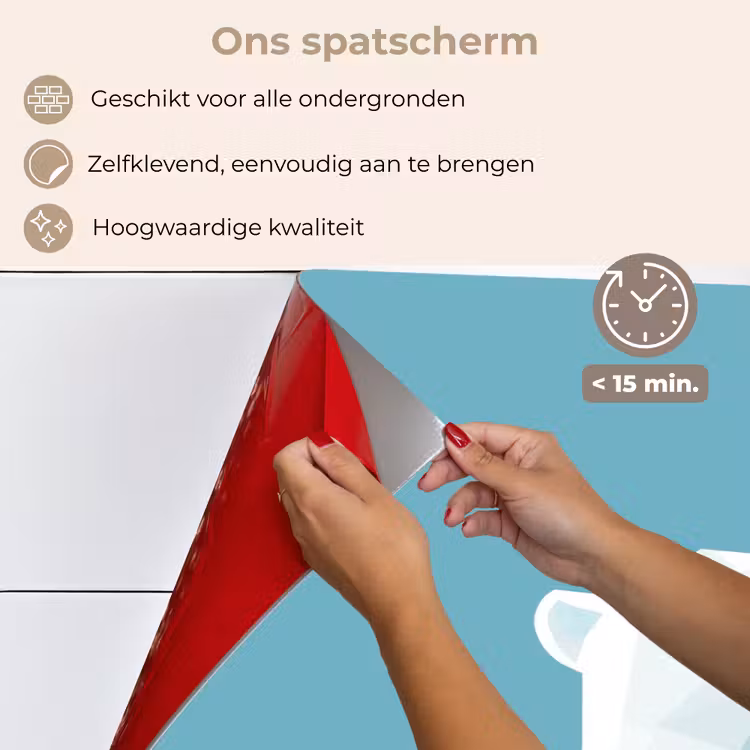 Ijsbeer - Lichtblauw - Minimalistisch keuken achterwand spatscherm klein -spatscherm_NL