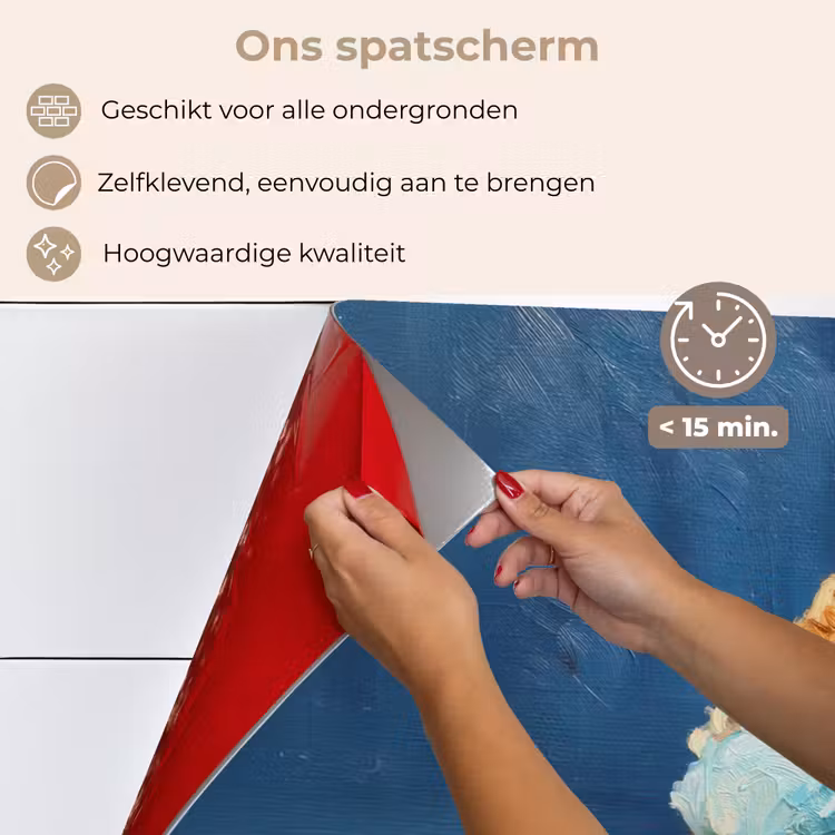 Ijshoorn - Bolletjes - Smelt - Roze keuken achterwand spatscherm klein -spatscherm_NL