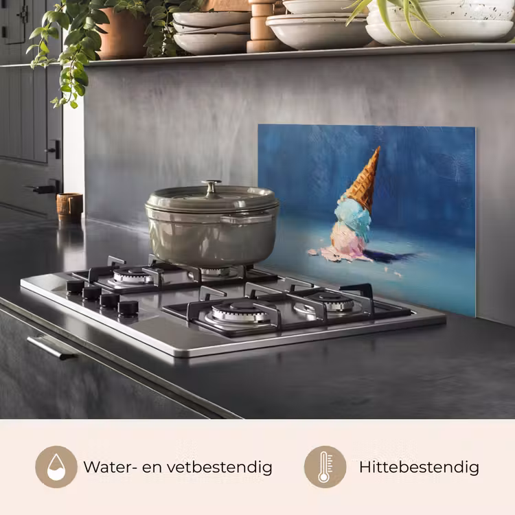 Ijshoorn - Bolletjes - Smelt - Roze keuken achterwand spatscherm klein -usp_NL