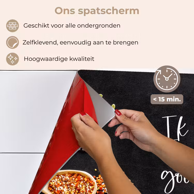 Ik gooi dingen in de pan en duim - Keuken - Quotes - Spreuken - Humor keuken achterwand spatscherm klein -spatscherm_NL