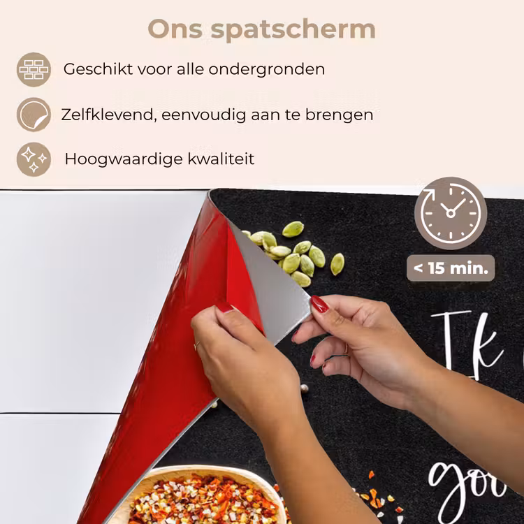 Ik gooi dingen in de pan en duim - Keuken - Quotes - Spreuken - Humor keuken achterwand spatscherm klein -spatscherm_NL