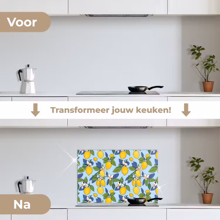 Illustratie - Citroen - Patroon keuken achterwand spatscherm klein 900 -voor_na_NL