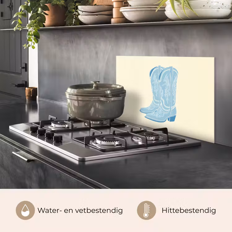 Illustratie - Cowboylaarzen - Patroon keuken achterwand spatscherm klein -usp_NL