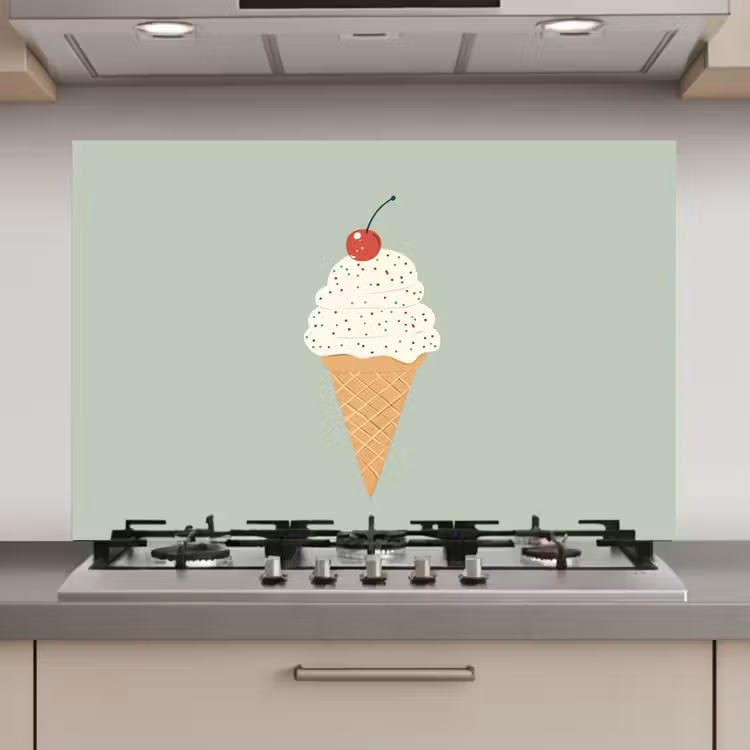 Illustratie - Ijsje - Spikkels - Kers keuken achterwand spatscherm klein -3d_website