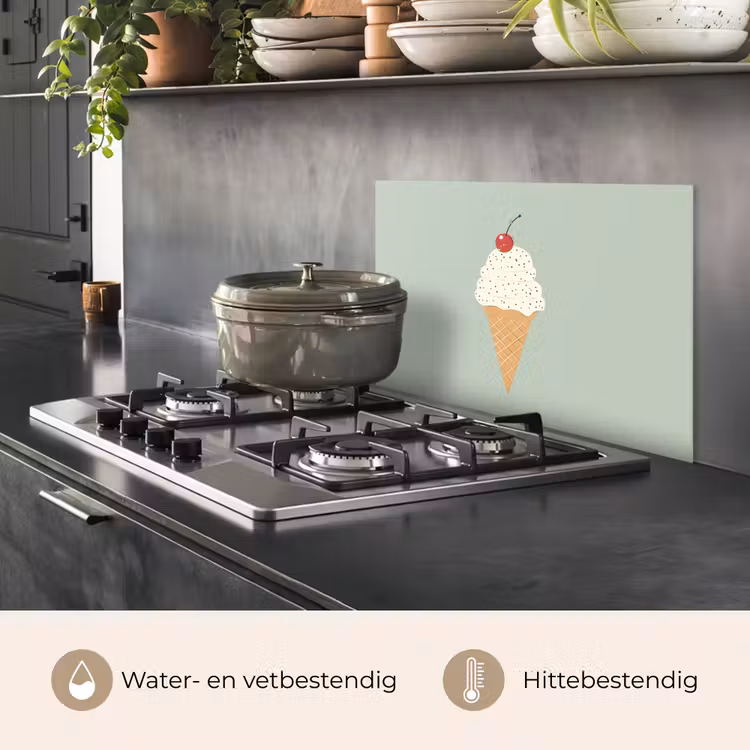 Illustratie - Ijsje - Spikkels - Kers keuken achterwand spatscherm klein -usp_NL