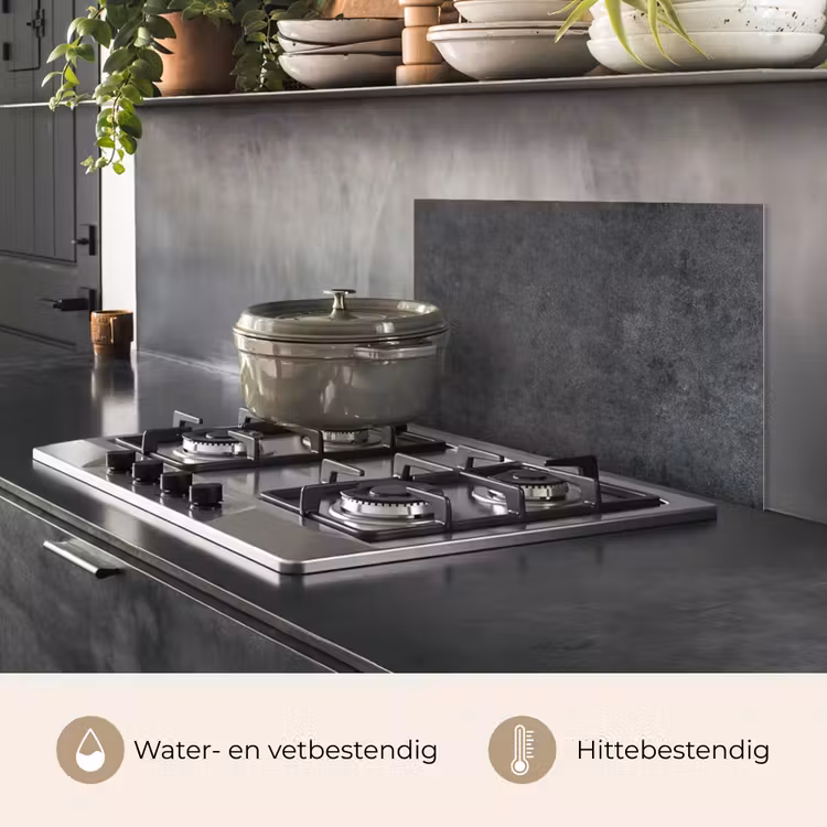 Industrieel - Leisteen - Grijs - Structuur - Beton keuken achterwand spatscherm klein -usp_NL